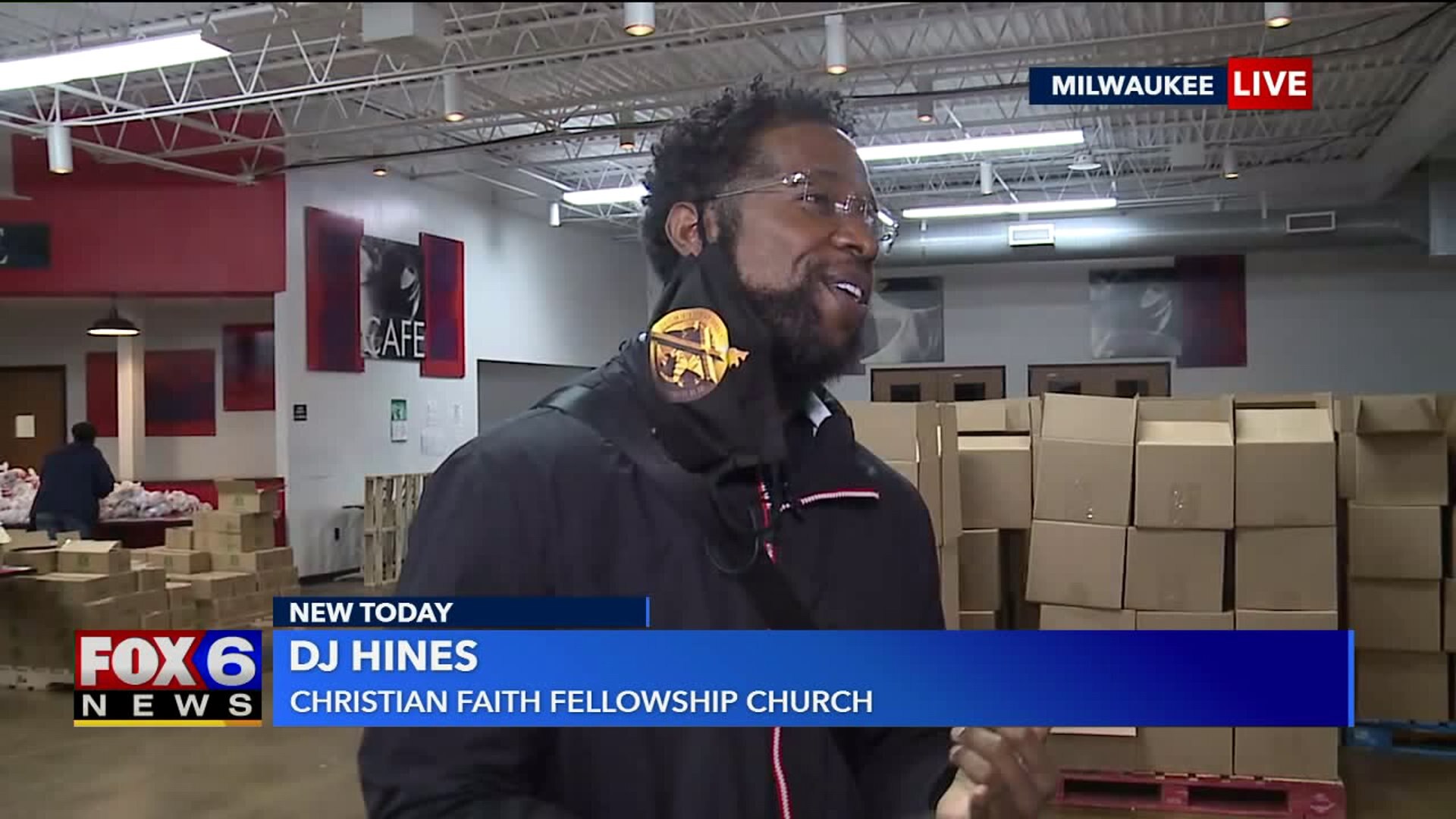 Food giveaway with Christian Faith Fellowship Church