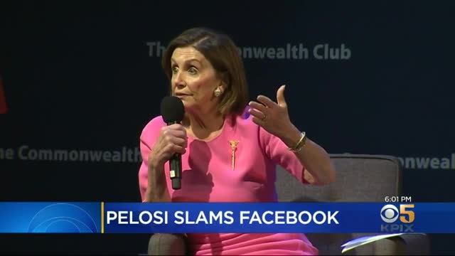 Pelosi Has Harsh Words For Facebook Over Doctored Video