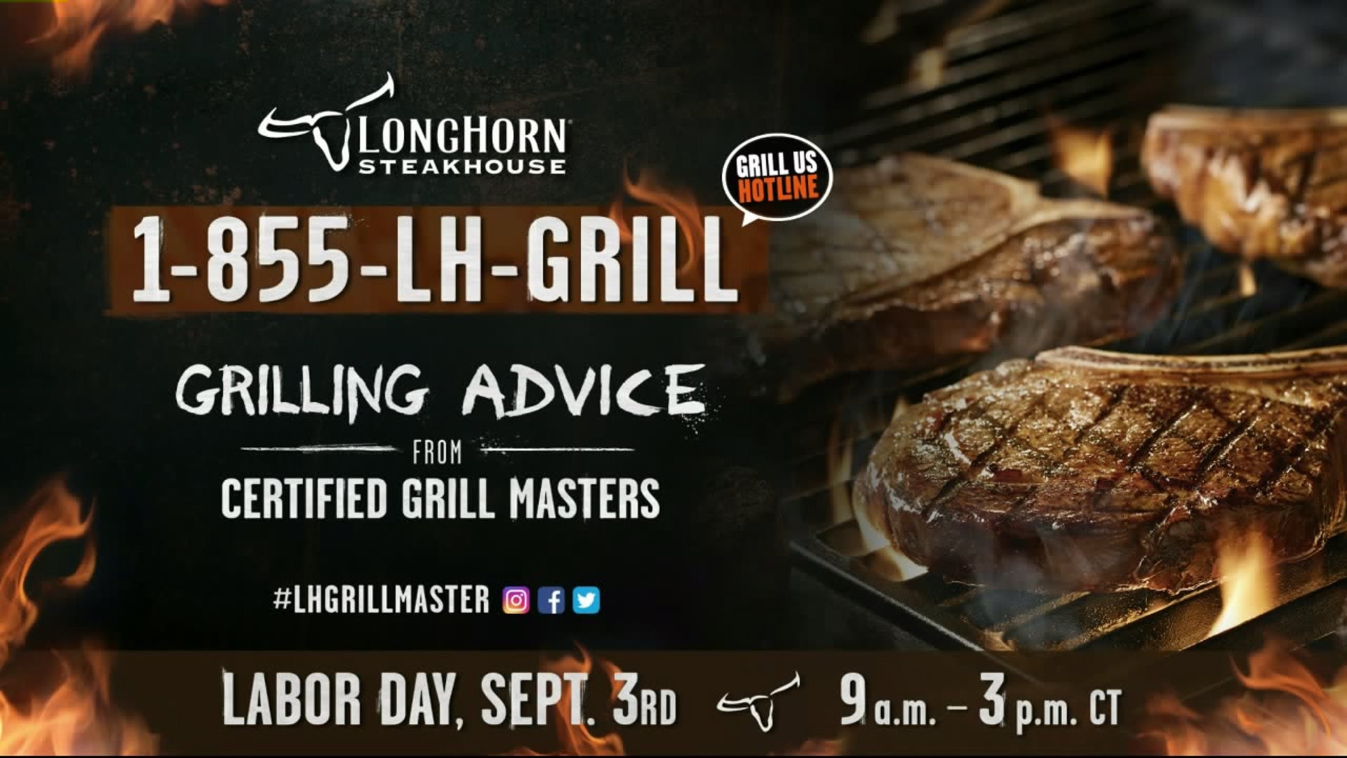 Longhorn Steakhouse grilling