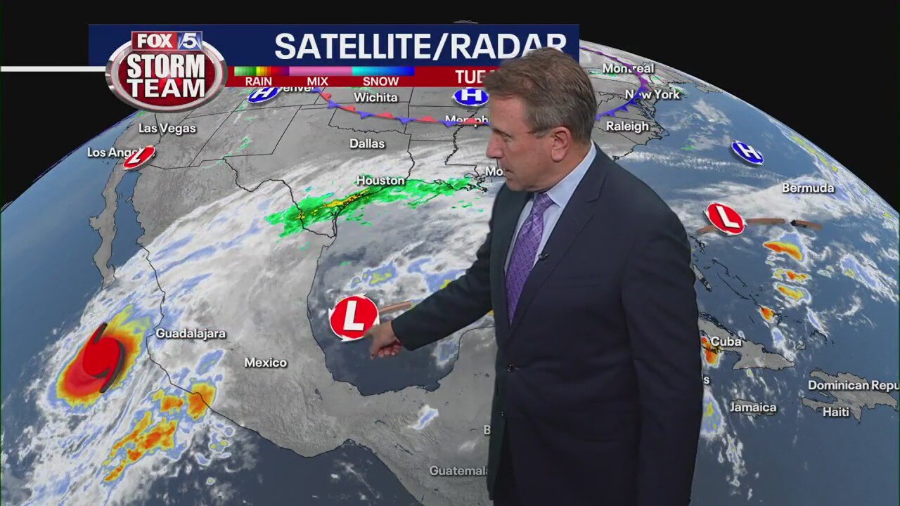 Tuesday noon forecast