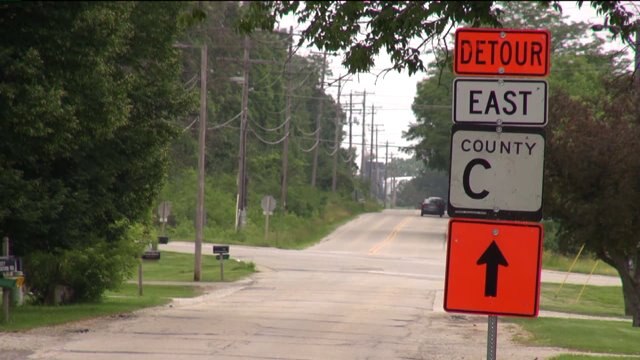 "We won`t let the kids play out in the front yard:" Neighbors in Pleasant Prairie say detour is ruining their summer