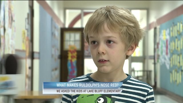 What makes Rudolph`s nose red?