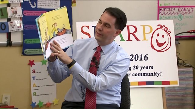 Read Across America Day: Gov. Walker reads Dr. Seuss book to kids in Milwaukee