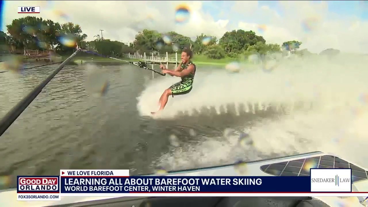 Learning about barefoot water skiing