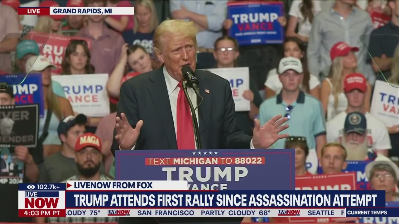 Trump holds first rally since assassination attempt
