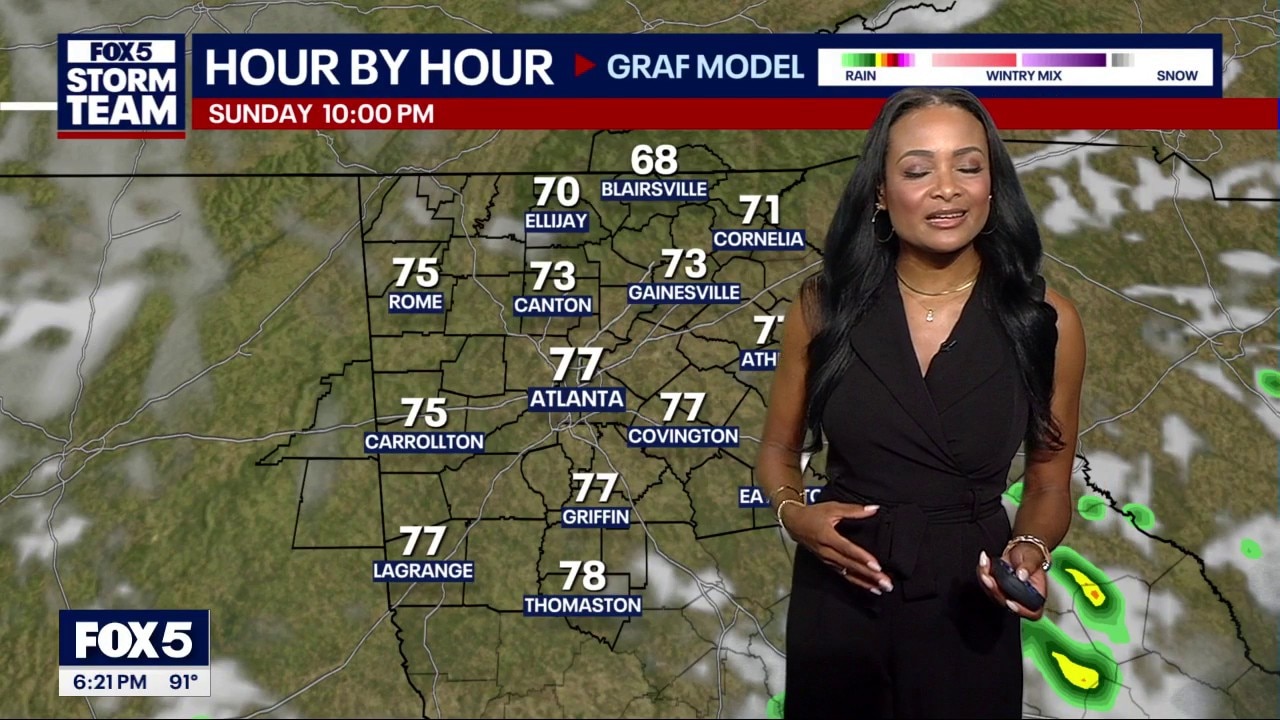 Sunday evening weather forecast