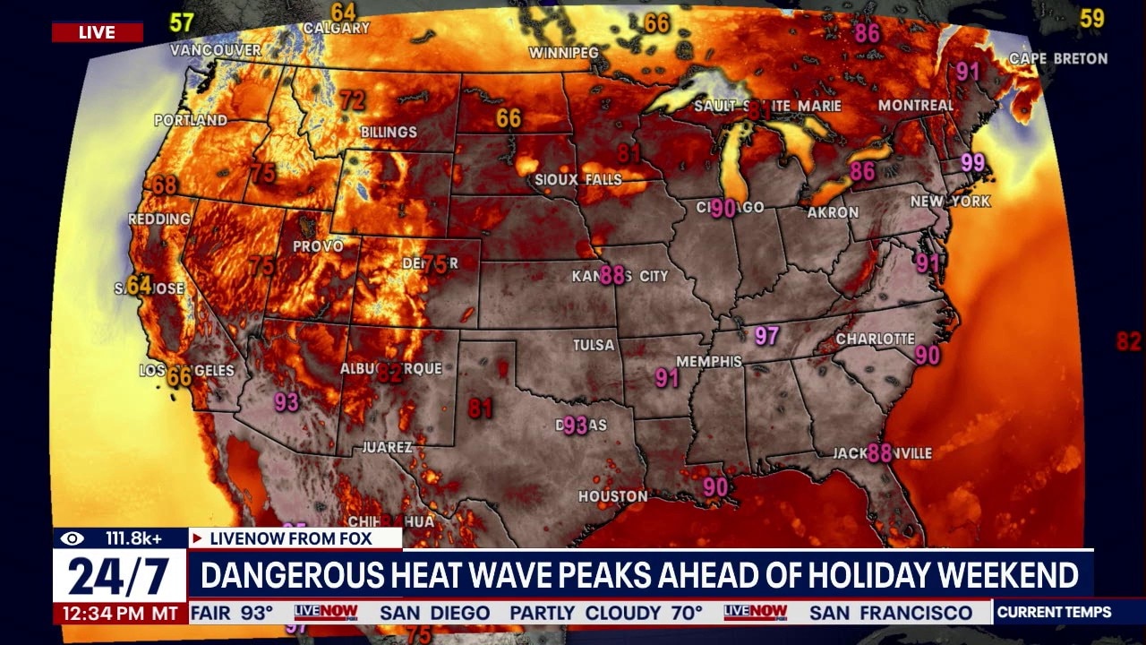 Life-threatening "heat dome" expands across East Coast