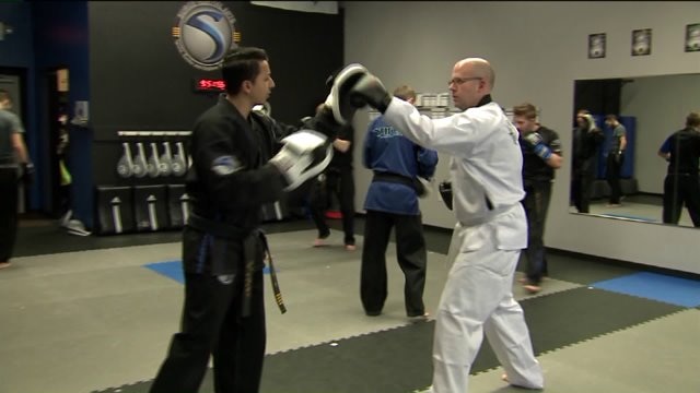 Kramp talks about classes offered for adults at Surge Martial Arts