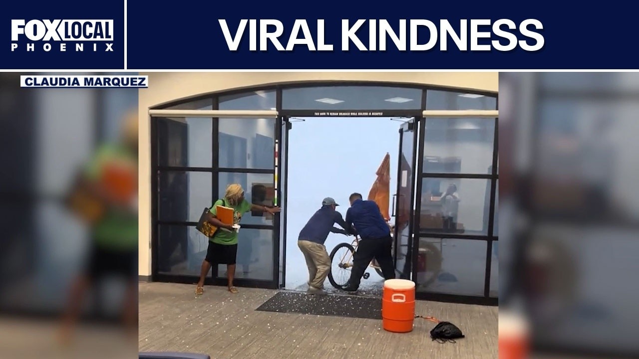Viral video shows vendor's storm rescue