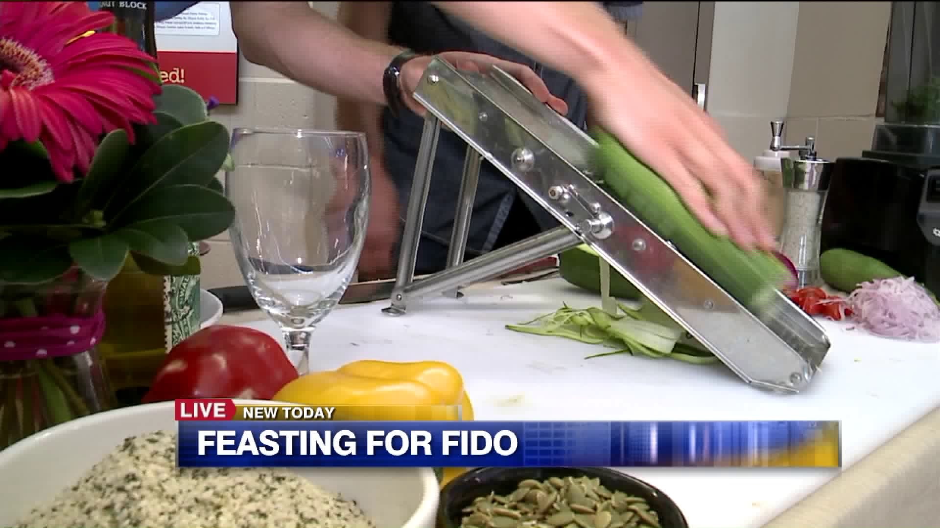 Carl helps make pasta