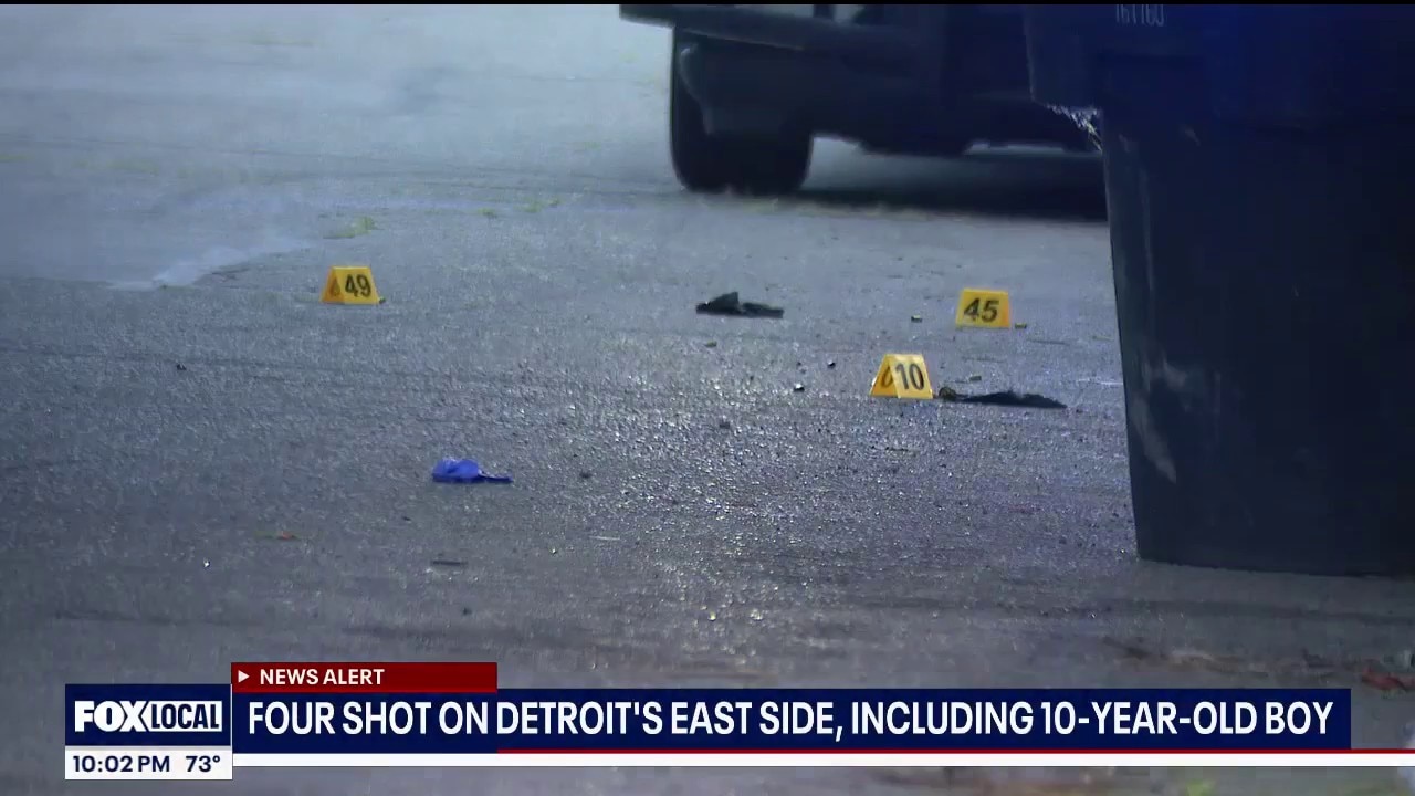 4 family members shot on Detroit's east side, including 10-year-old
