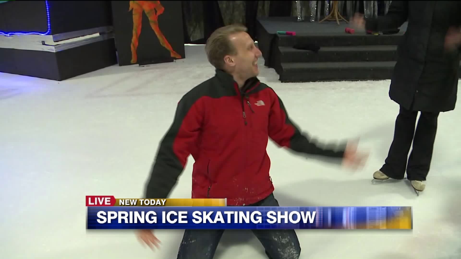 Carl gets a lesson in figure skating
