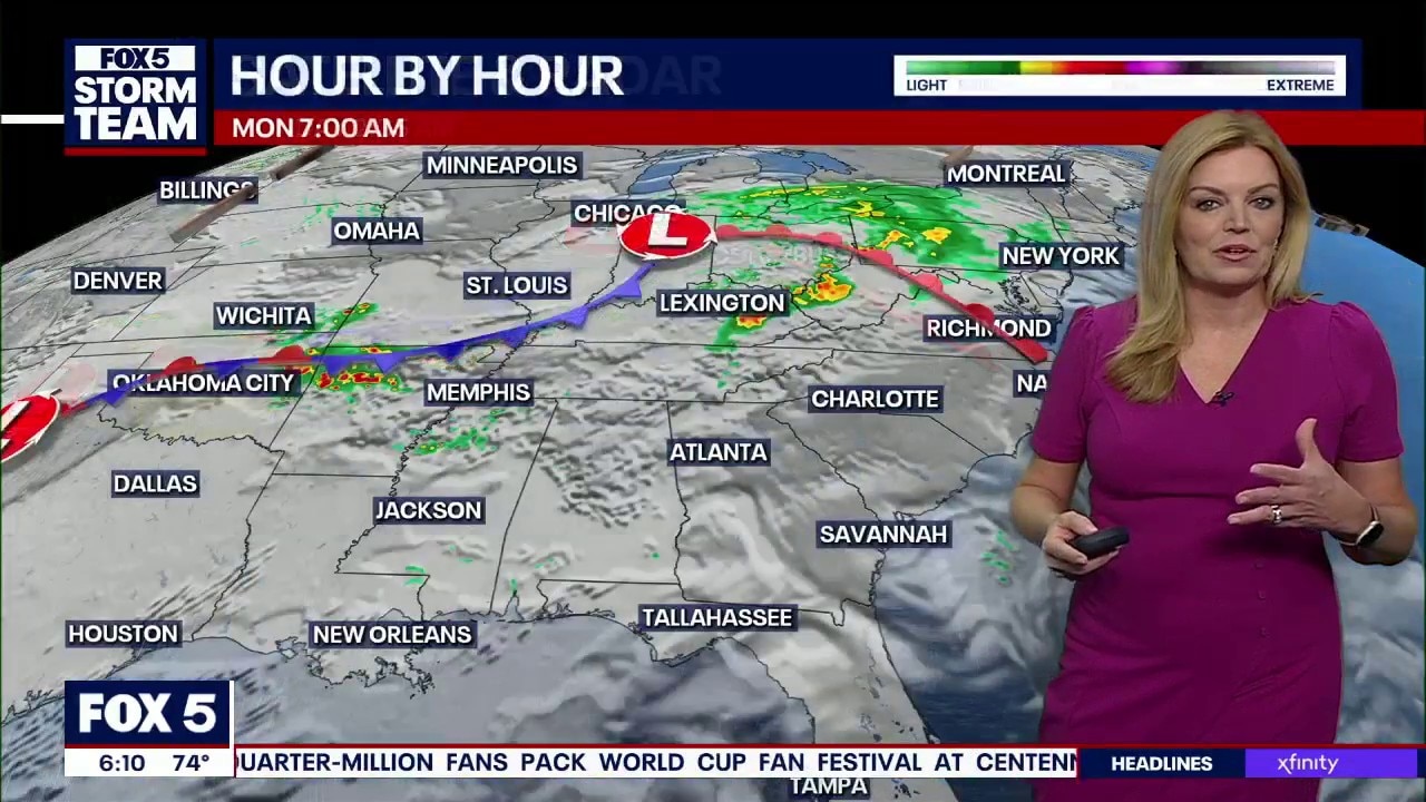 Monday morning weather forecast