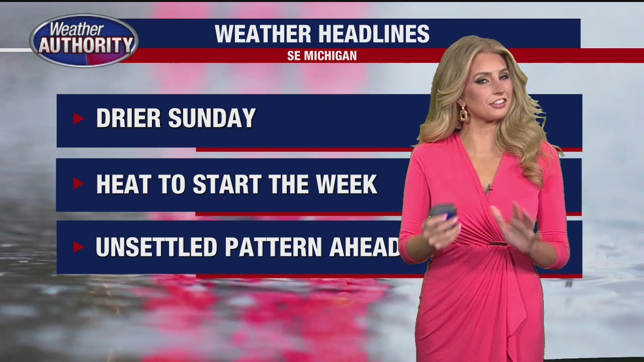 Scattered rain moves out