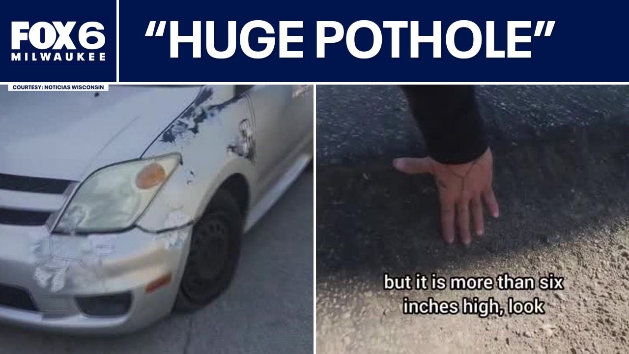 Pothole caused multiple flat tires, driver says