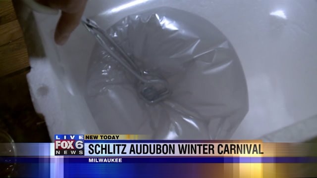 Carl learns about science programs at Schlitz Audobon Nature Center