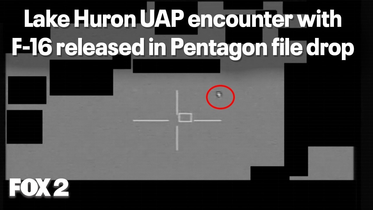 F-16C encounter with UAP over Lake Huron in 2023 including in Pentagon file release