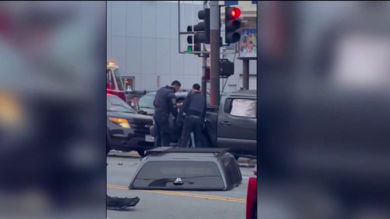 Multiple hurt in San Francisco after police chase ends in crash