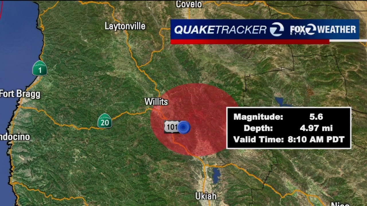 'Freight train running through our house:' 5.6-m earthquake in Mendocino County