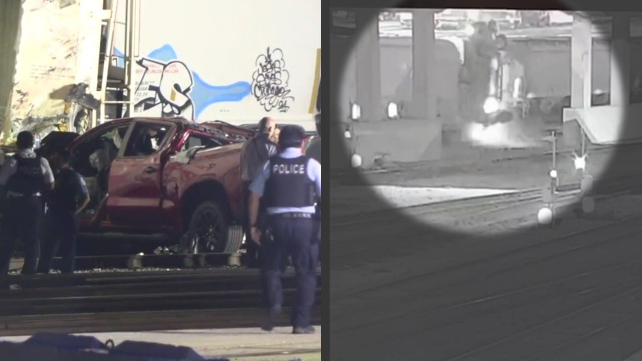Video shows truck plunge off bridge in Chicago crash that killed 4 teens