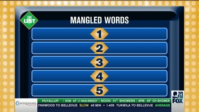 Top 5 mangled words