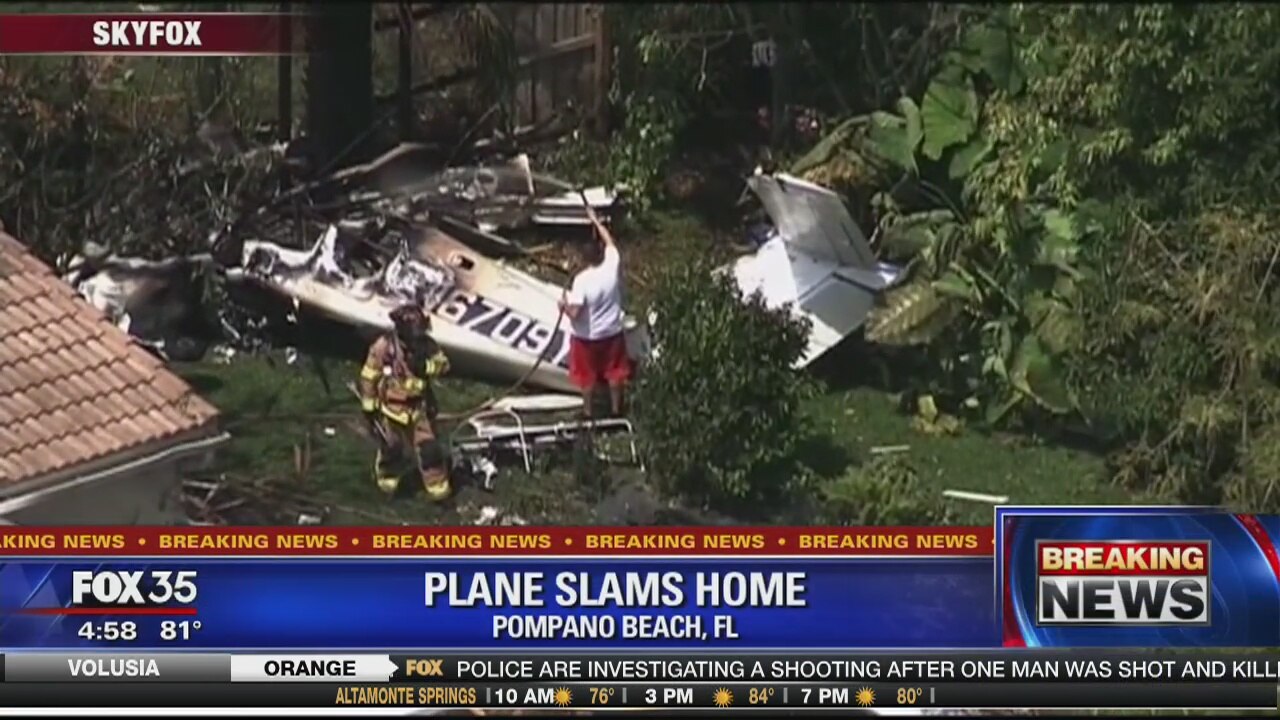 Plane crashes into home