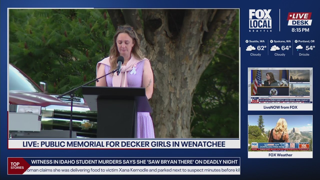 Mother of slain Wenatchee girls speaks at public memorial