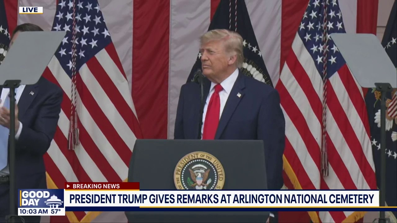 Trump speaks at Arlington cemetery in Memorial Day address