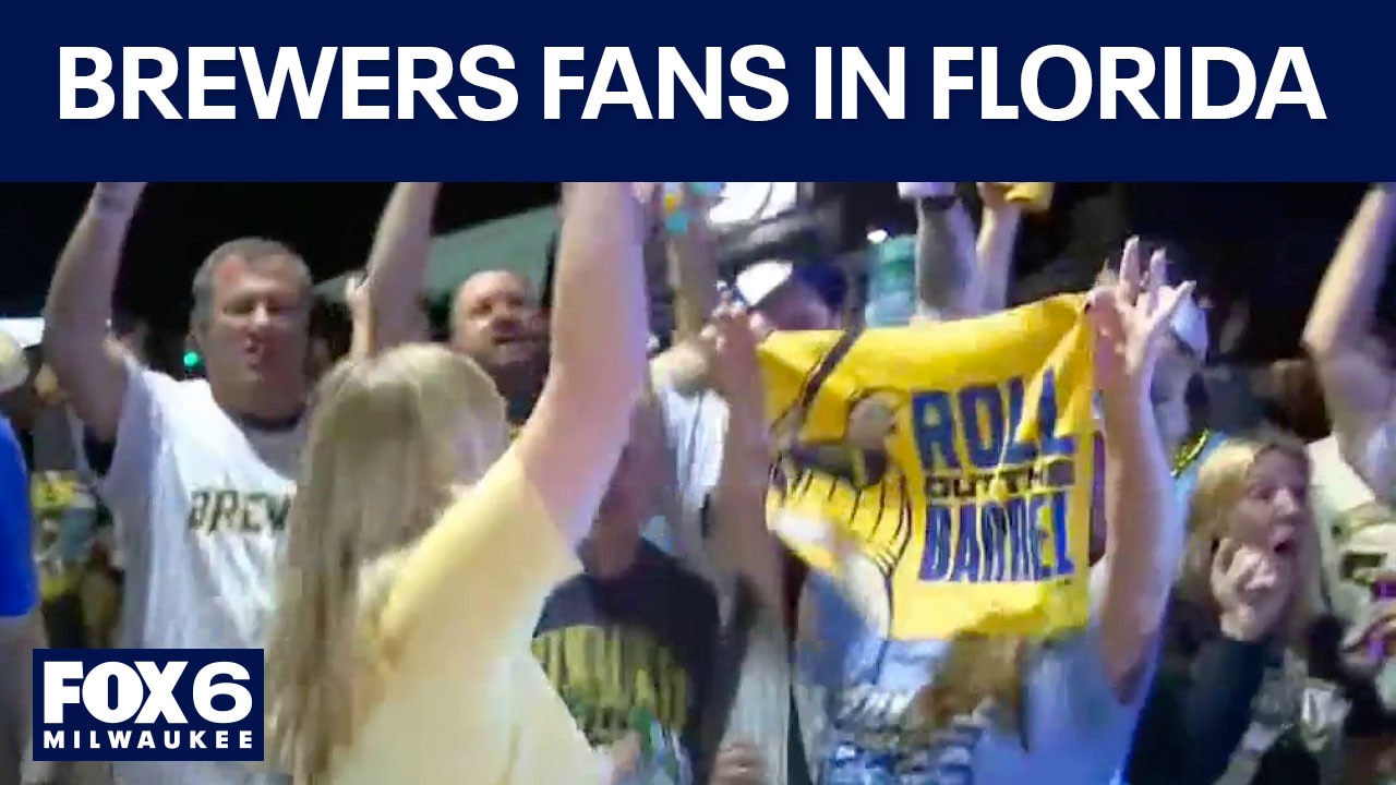 World Series: Brewers fans celebrate victory from Florida