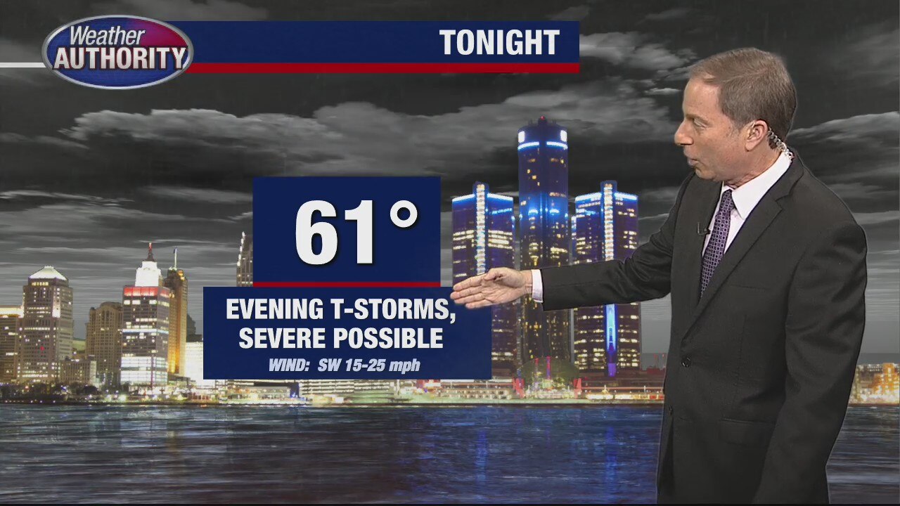 Heavy line of thunderstorms expected through the area tonight