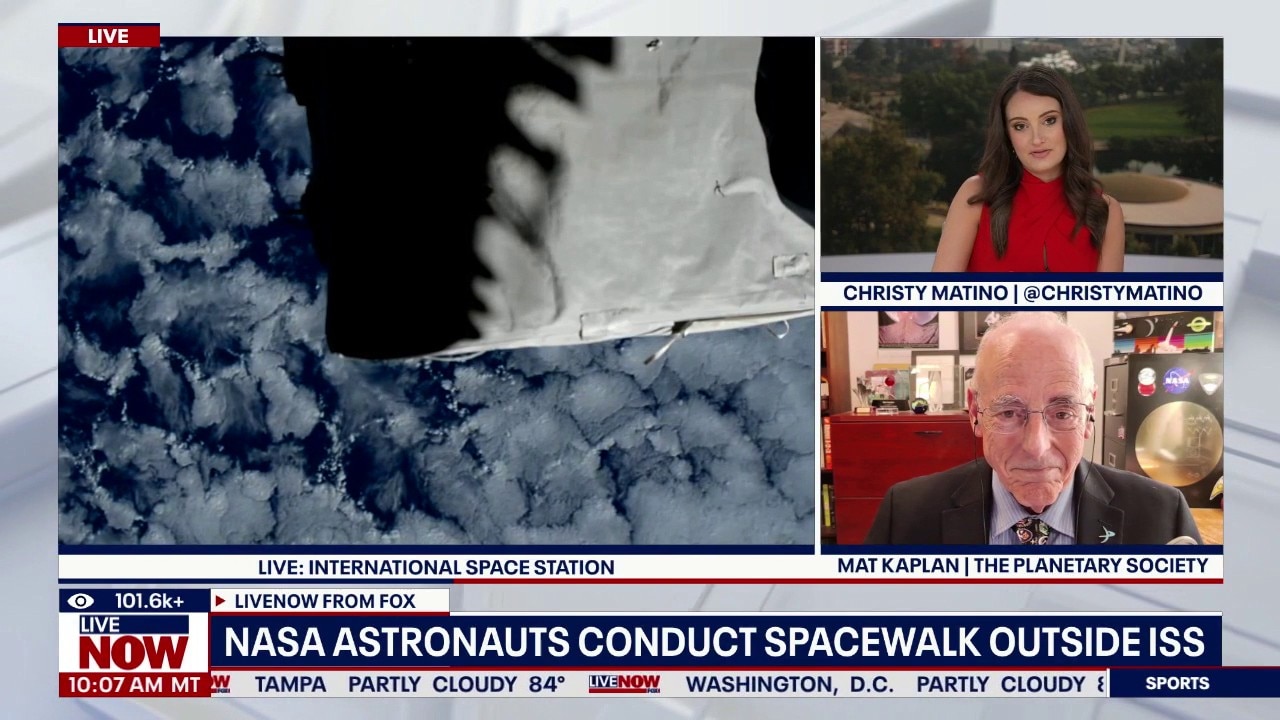 NASA astronauts conduct spacewalk outside ISS