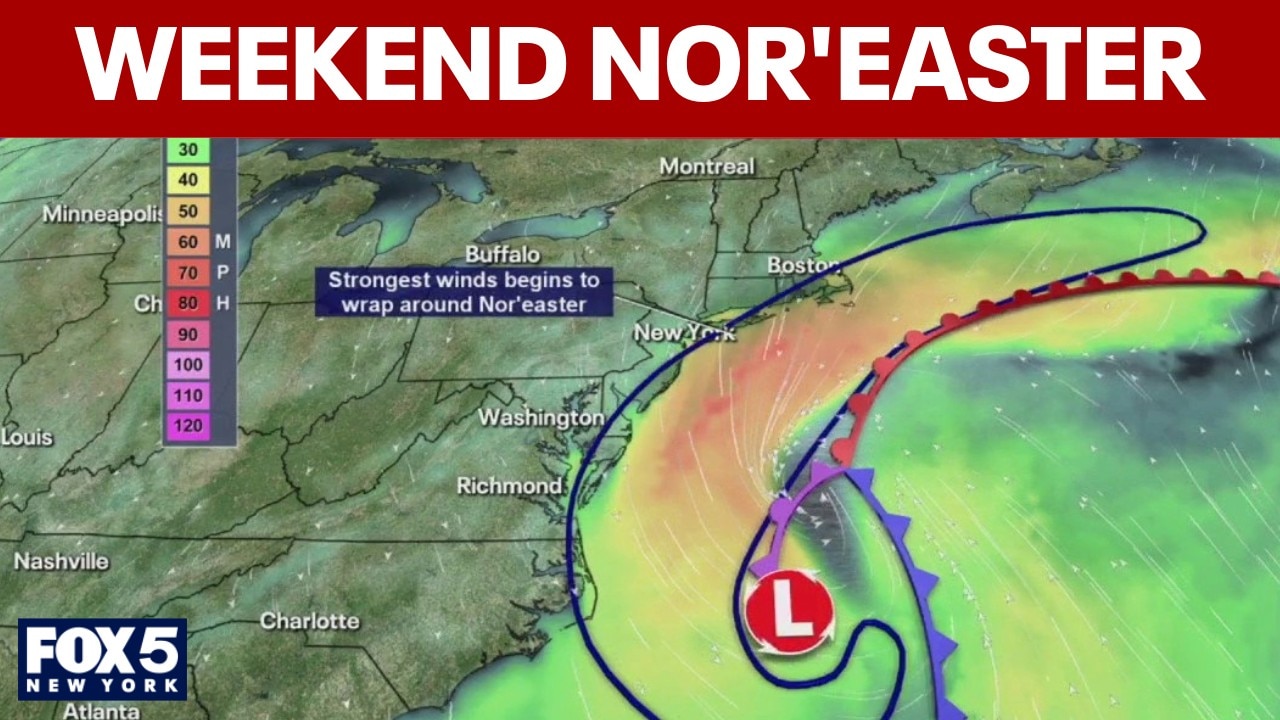 NYC weather: Nor'easter timeline latest, talking coastal flooding threat