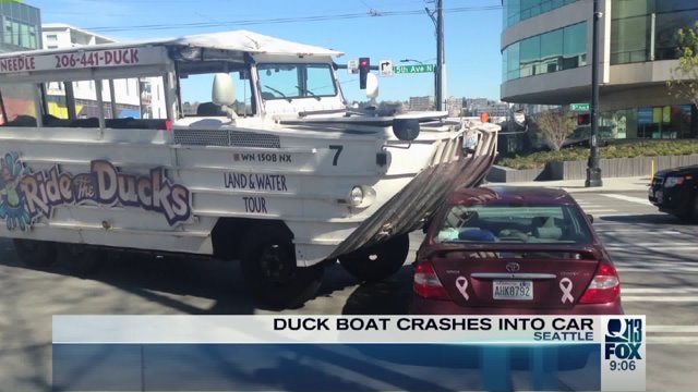 Duck boat, car collide in Seattle; mayor wants boats off the streets