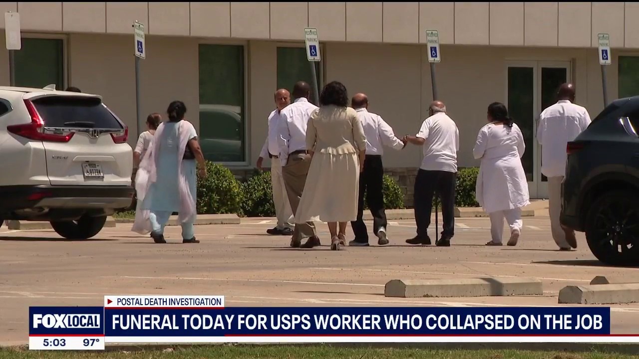 Funeral held for postal worker who died on the job