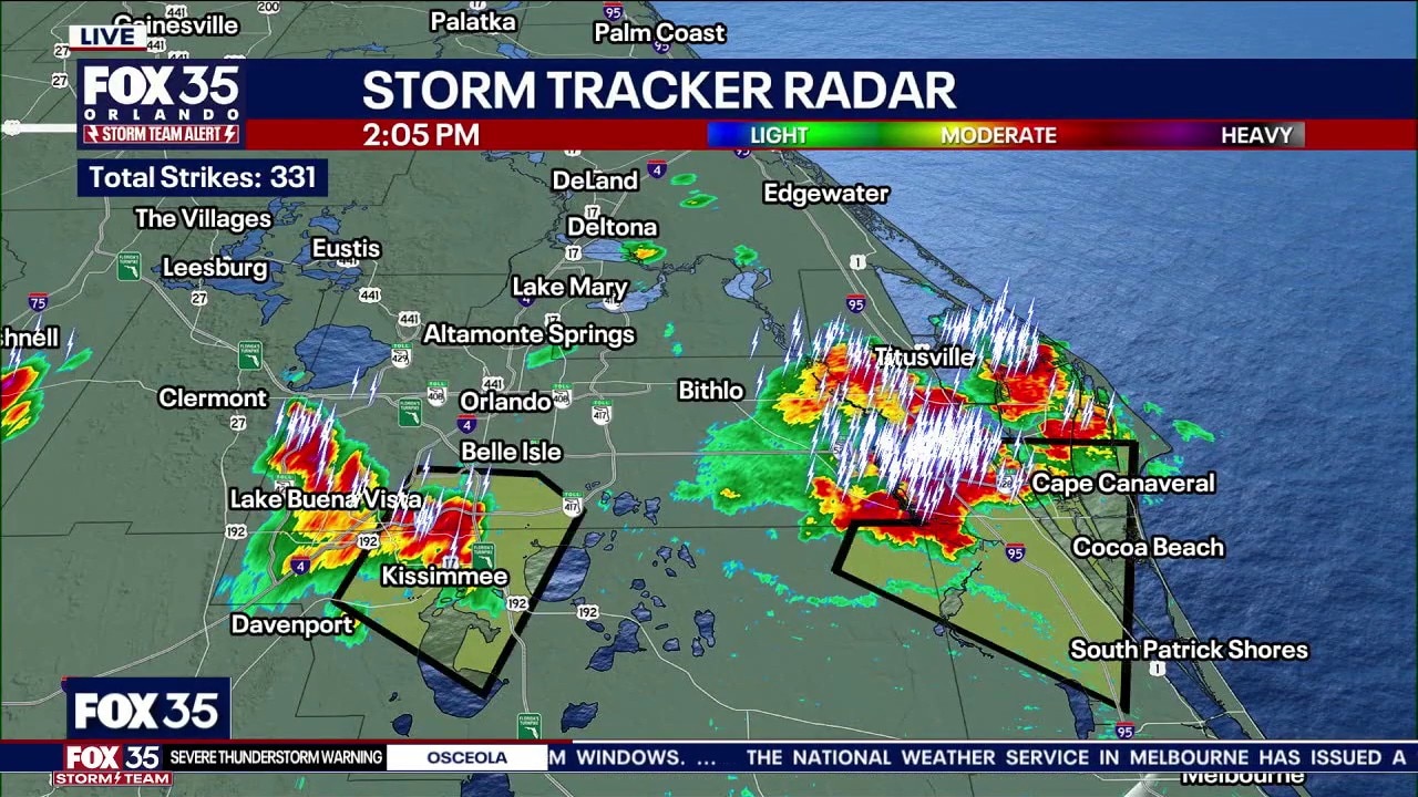 FOX 35 Severe Thunderstorm Coverage across Central Florida