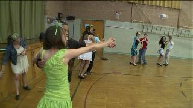 Tony hangs at Clement Avenue School for Mad hot Ballroom & Tap