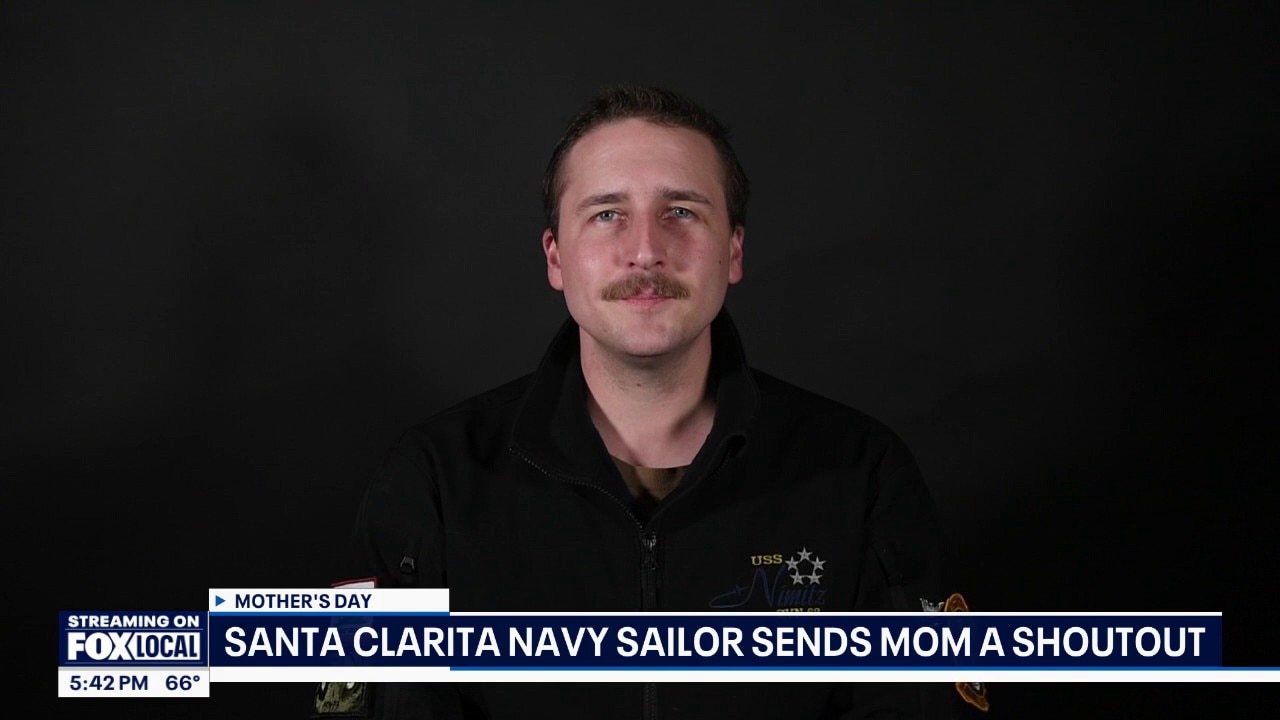 Navy sailor sends mom a shoutout