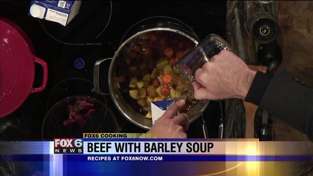 Save some time in the kitchen, but how? Check out this recipe for beef with barley soup