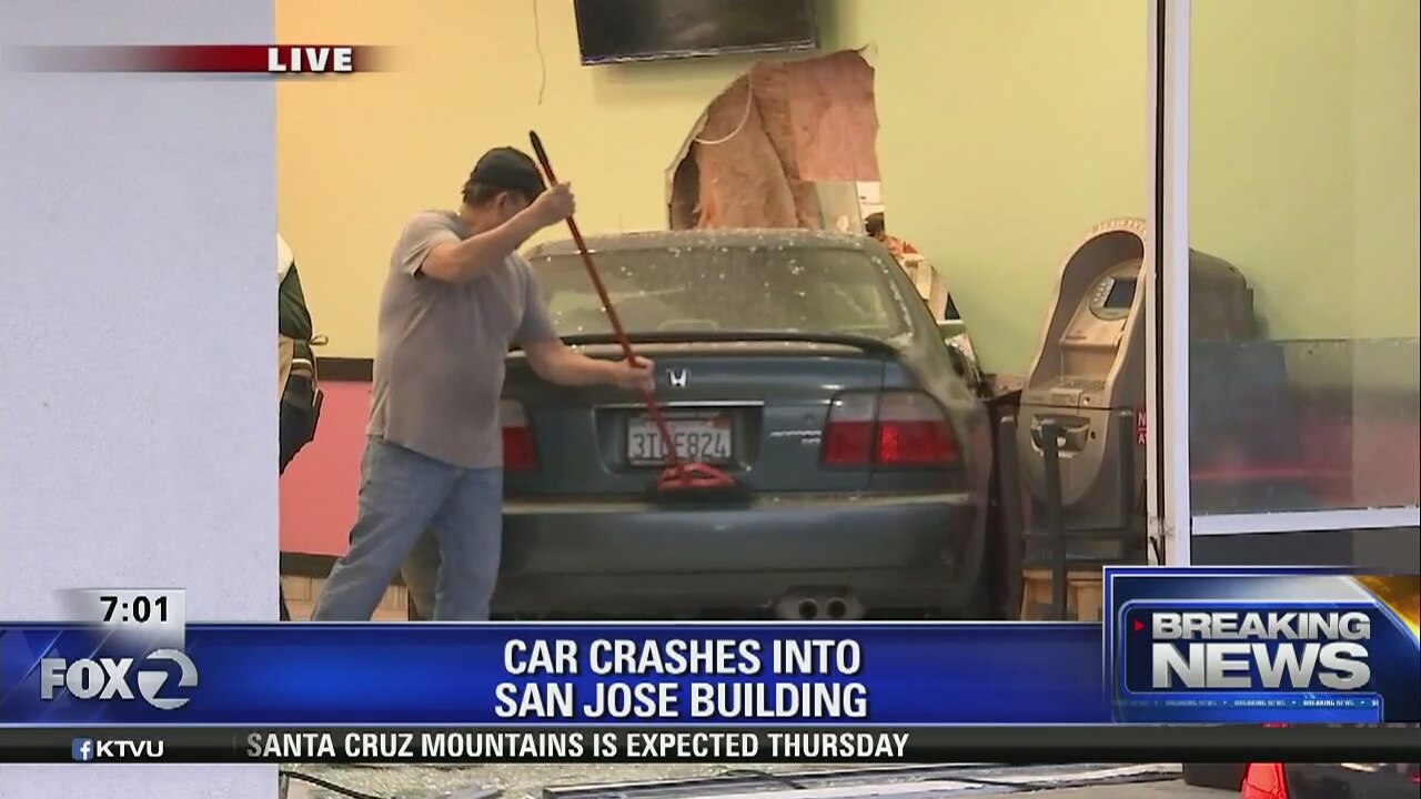 Car crashes into San Jose building