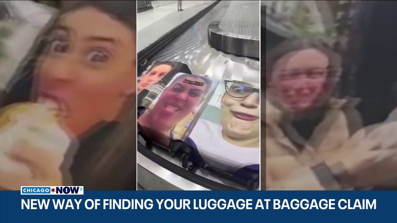 Travelers use oversized, unflattering photos to help identify luggage at baggage claim | ChicagoNOW