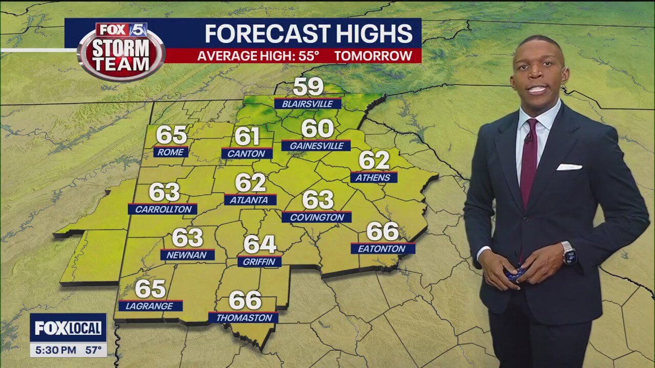 Friday evening forecast