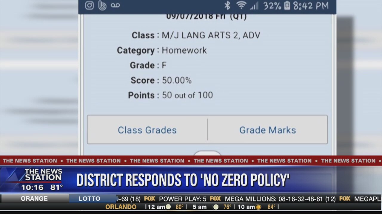 District responds to 'no zero' policy
