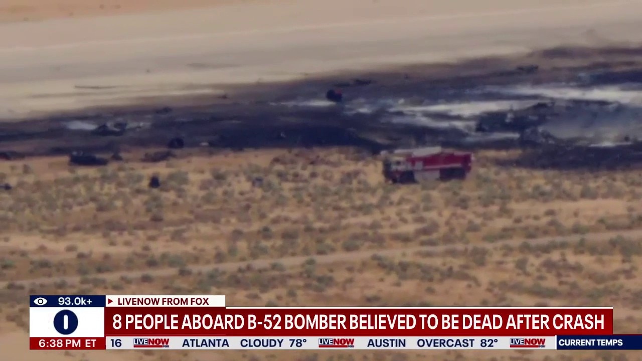 Eight believed to be dead after B-52 crash in California