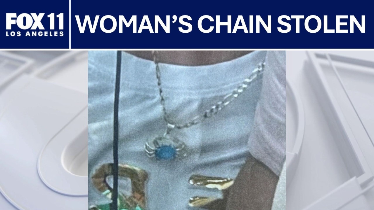 Woman mowing her lawn gets chain stolen in LA County
