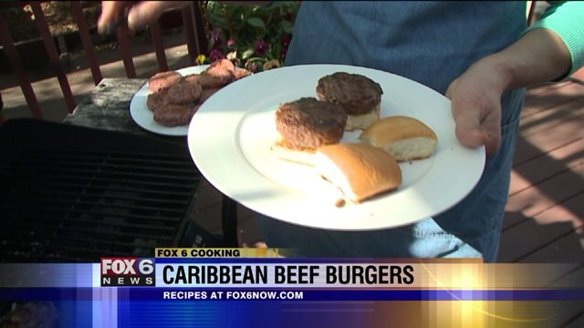Learn how to prepare Caribbean-style burgers