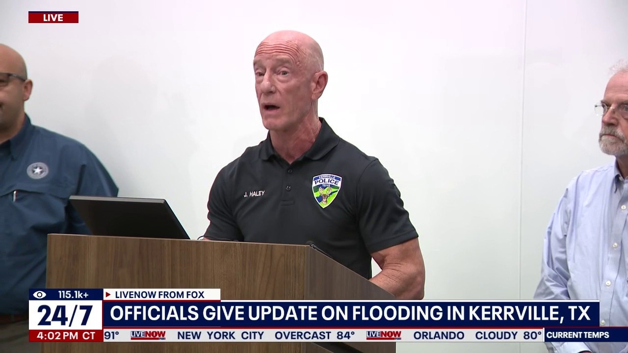 Officials give an update on floods in Kerrville, TX