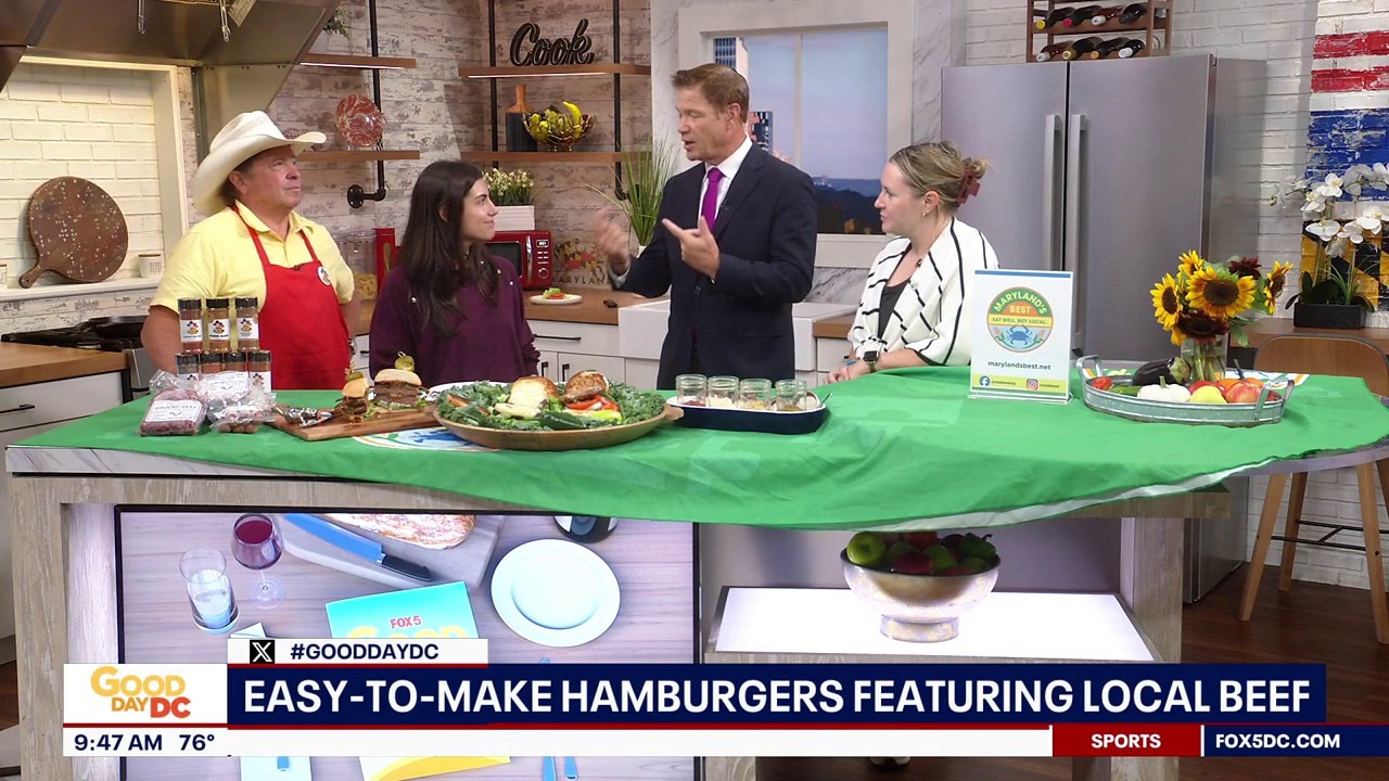 Cheeseburgers made using Maryland grown beef