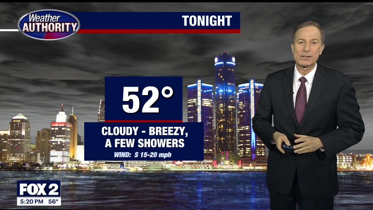 Cloudy breezy and cool for Wednesday