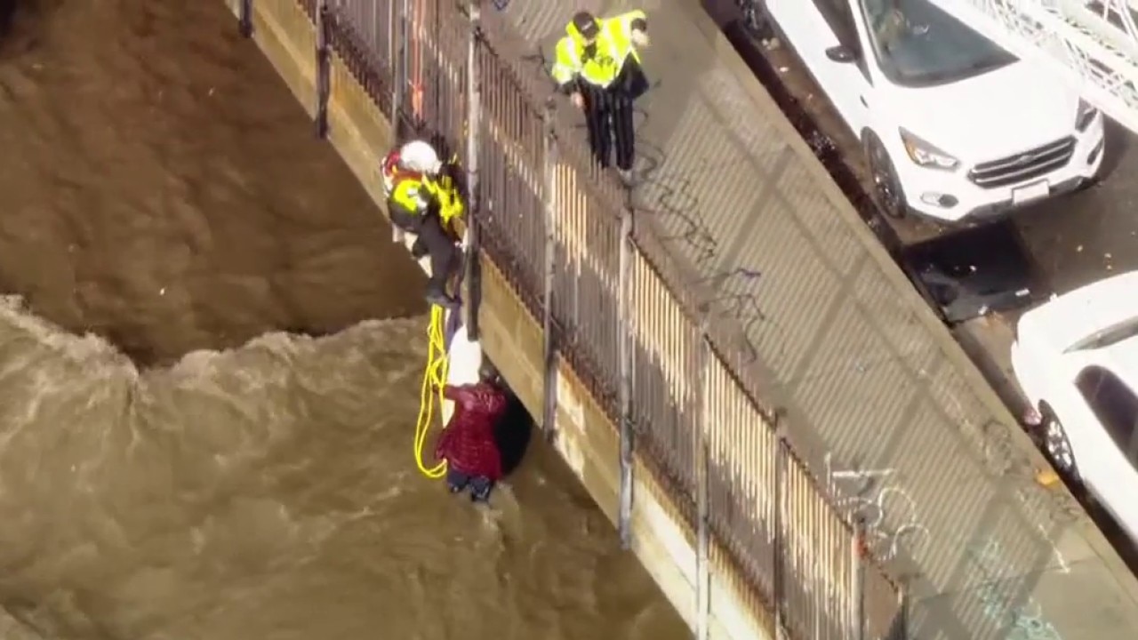 3 rescued from flooded Pacoima wash