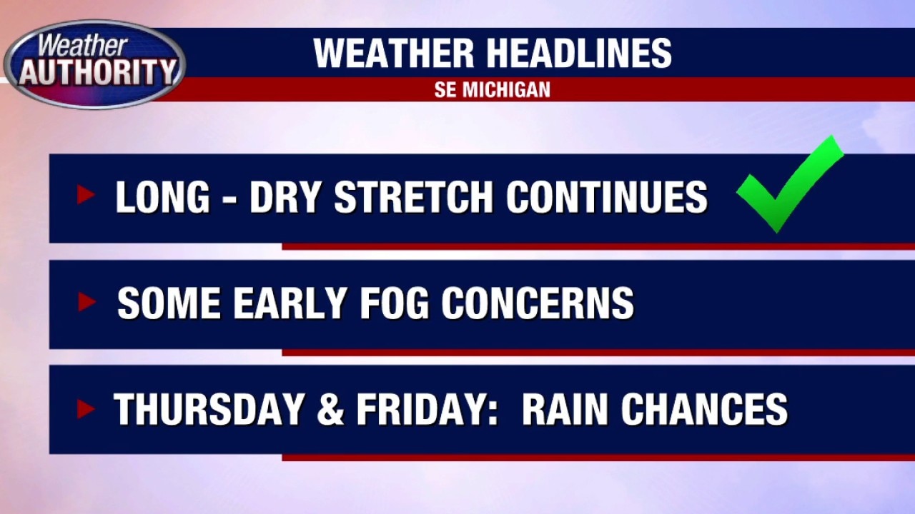 Cool days, overnight fog in the forecast this week